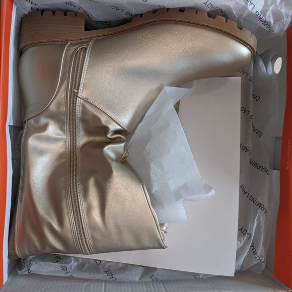 Women's gold Charming Lady boots - Picture 3 of 5